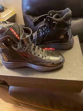 Prada America’s Cup high-top sneakers